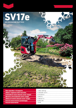 Električni rovokopač gusjeničar Yanmar SV17e