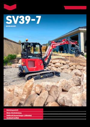 Mini bageri Yanmar SV39-7