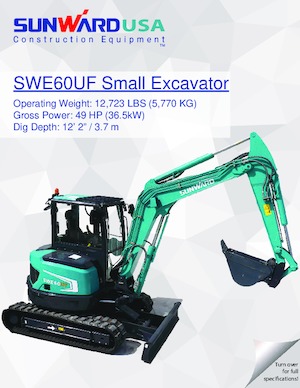 Mini bageri Sunward SWE60UF 