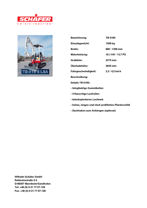 Mini bageri Takeuchi TB 016 S