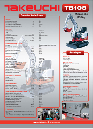 Mini bageri Takeuchi TB 108