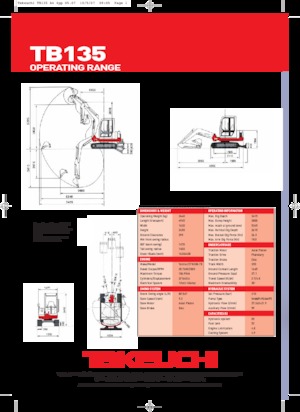 Mini bageri Takeuchi TB 135