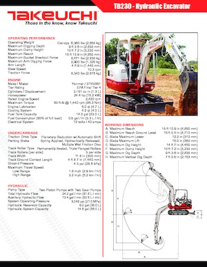 Mini bageri Takeuchi TB 230