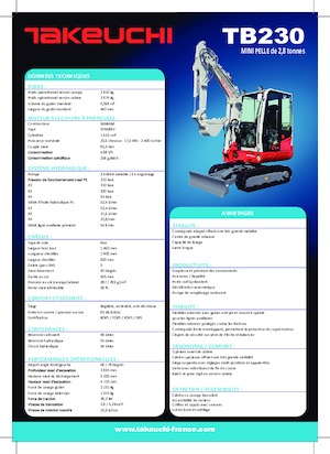 Mini bageri Takeuchi TB 230