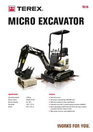 Mini bageri Terex TC 10 Z