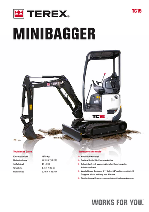 Mini bageri Terex TC 15