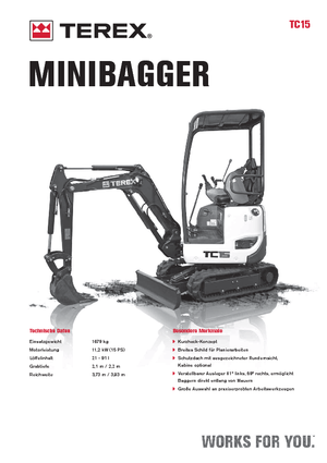 Mini bageri Terex TC 15