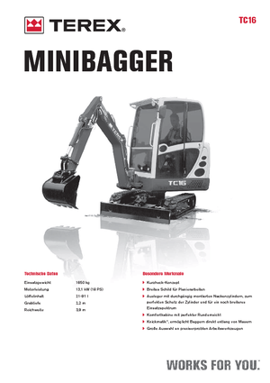 Mini bageri Terex TC 16