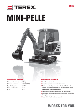Mini bageri Terex TC 16