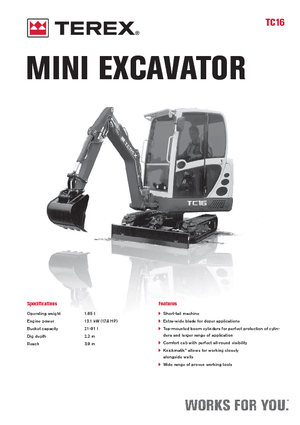 Mini bageri Terex TC 16