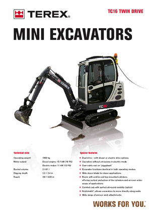 Mini bageri Terex TC 16 Twindrive