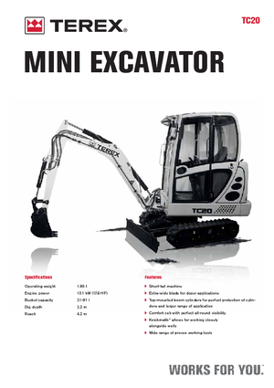 Mini bageri Terex TC 20