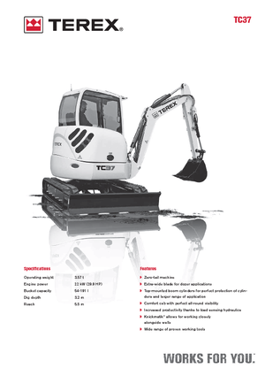 Mini bageri Terex TC 37