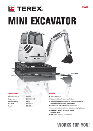 Mini bageri Terex TC 37