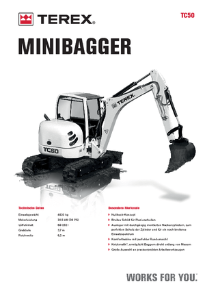 Mini bageri Terex TC 50