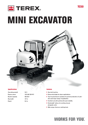 Mini bageri Terex TC 50