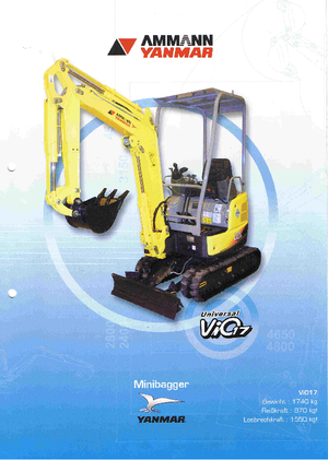 Mini bageri Yanmar VIO 17 Univ