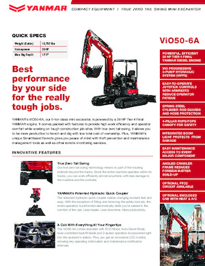 Mini bageri Yanmar ViO50-6A