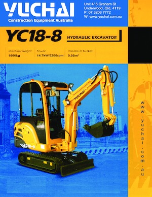 Mini bageri Yuchai YC18-8