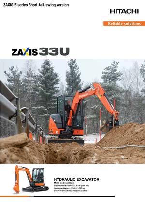 Mini bageri Hitachi ZX33U-5A