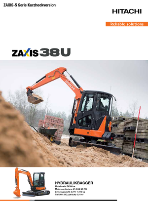 Mini bageri Hitachi ZX38U-5A