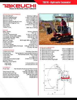 Mini bageri Takeuchi TB 016 A