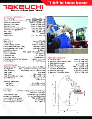 Mini bageri Takeuchi TB 138 FR