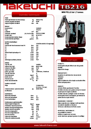 Mini bageri Takeuchi TB216S