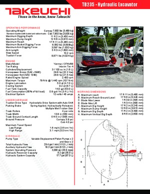 Mini bageri Takeuchi TB 235