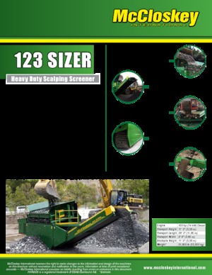 Pokretna postrojenja za prosijavanje McCloskey 123 Sizer