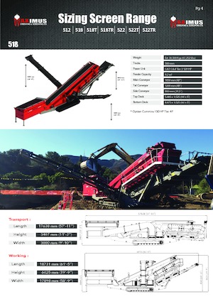 Pokretna postrojenja za prosijavanje Maximus 518