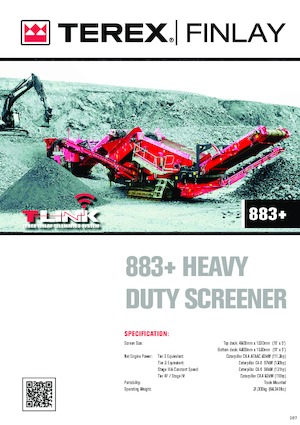 Pokretna postrojenja za prosijavanje Terex-Finlay 883+