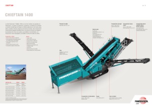 Pokretna postrojenja za prosijavanje Powerscreen Chieftain 1400