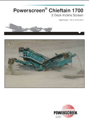 Pokretna postrojenja za prosijavanje Powerscreen Chieftain 1700 3 Deck