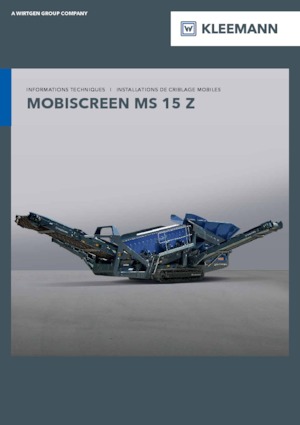 Pokretna postrojenja za prosijavanje Kleemann MS 15 Z