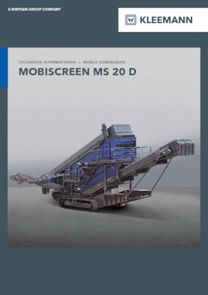 Pokretna postrojenja za prosijavanje Kleemann MS 20 D