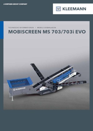 Pokretna postrojenja za prosijavanje Kleemann MS 703i EVO