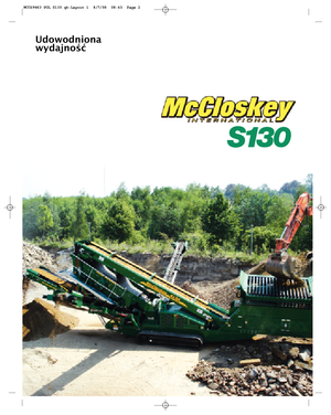Pokretna postrojenja za prosijavanje McCloskey S130 2-Deck