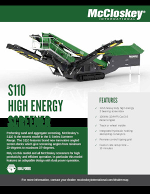 Pokretna postrojenja za prosijavanje McCloskey S110
