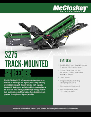 Pokretna postrojenja za prosijavanje McCloskey S275