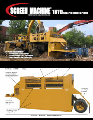 Pokretna postrojenja za prosijavanje Screen Machine Industries  Scalper 107D