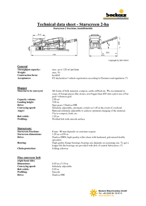 Pokretna postrojenja za prosijavanje Backers 2-ha