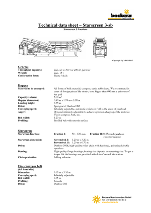 Pokretna postrojenja za prosijavanje Backers Sternsieb 3-sb