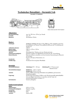 Pokretna postrojenja za prosijavanje Backers Sternsieb 3-sb