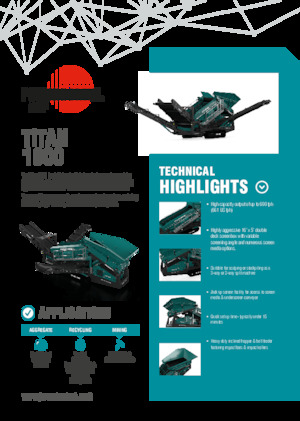 Pokretna postrojenja za prosijavanje Powerscreen Titan 1800
