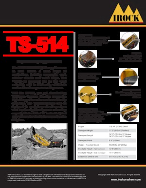 Pokretna postrojenja za prosijavanje IROCK  TS-514