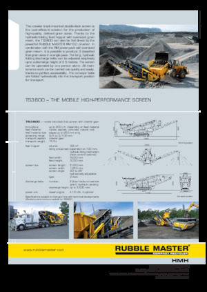 Pokretna postrojenja za prosijavanje Rubble Master TS3600