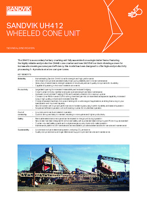 Pokretna postrojenja za prosijavanje Sandvik UH412