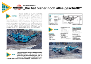 Pokretna postrojenja za prosijavanje Powerscreen Warrior 1400 X