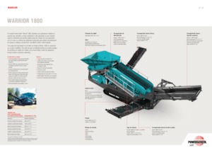 Pokretna postrojenja za prosijavanje Powerscreen Warrior 1800